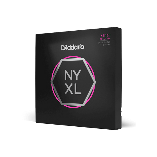 32-130 Regular Light Long Scale 6-String Bass Strings, NYXL Bass Guitar Strings