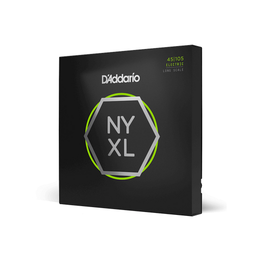 45-105 Light Top/Medium Bottom Long Scale Bass Strings, NYXL Bass Guitar Strings
