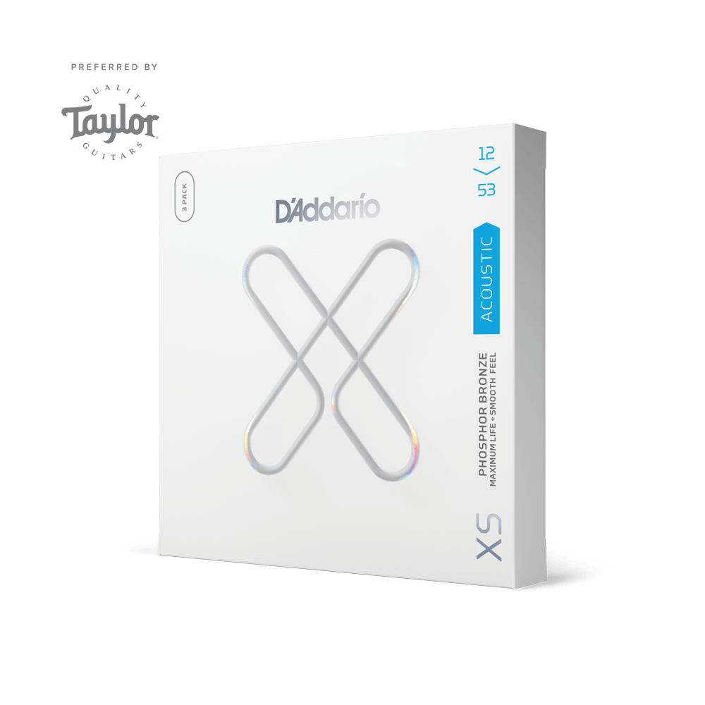 12-53 レギュラーライトコーティング アコースティックギター弦 3本パック、XS フォスファーブロンズ アコースティックギター弦